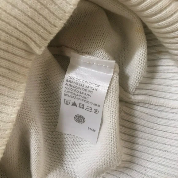 White knit vest with pink & coral geometric pattern - Picture 7 of 7